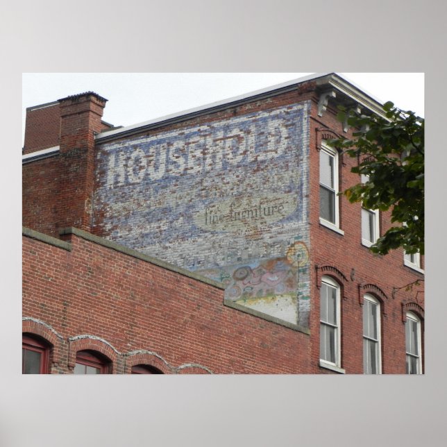 Póster serie de tejados de Lowell Massachusetts (Frente)