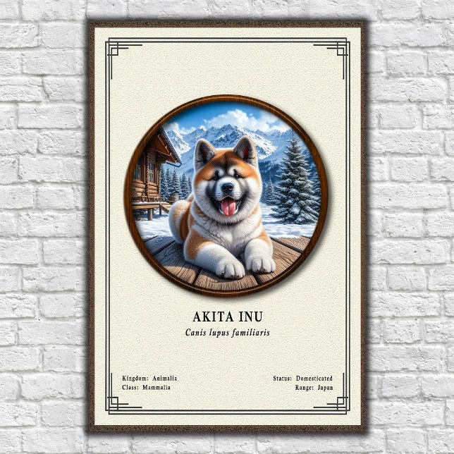 Póster Serie de Zoología Akita Inu (Subido por el creador)
