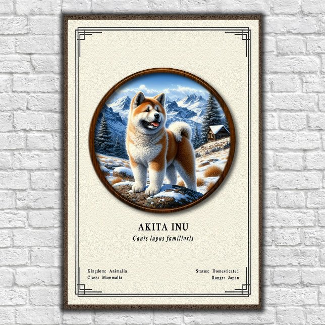 Póster Serie de Zoología Akita Inu (Subido por el creador)