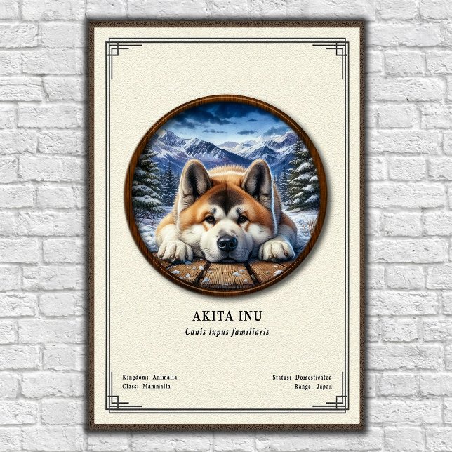 Póster Serie de Zoología Akita Inu (Subido por el creador)