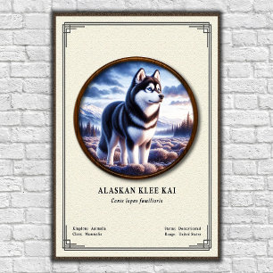 Póster Serie de Zoología Alaskan Klee Kai