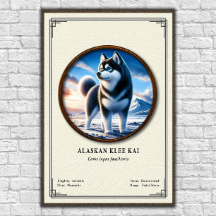 Póster Serie de Zoología Alaskan Klee Kai