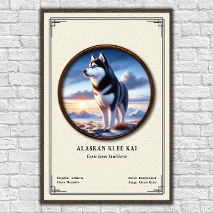 Póster Serie de Zoología Alaskan Klee Kai