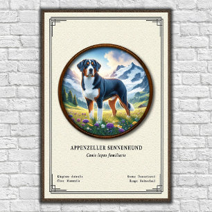 Póster Serie de Zoología Appenzeller Sennenhund