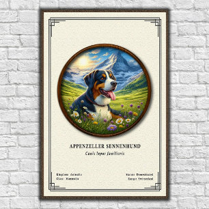 Póster Serie de Zoología Appenzeller Sennenhund