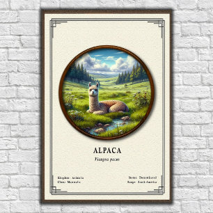 Póster Serie de Zoología de Alpaca