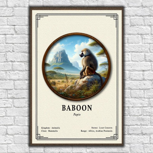 Póster Serie de Zoología de Babuinos (Subido por el creador)