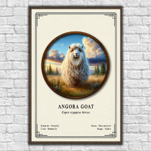 Póster Serie de Zoología de Cabra de Angora