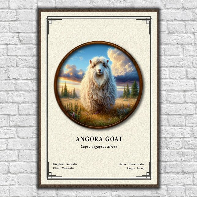 Póster Serie de Zoología de Cabra de Angora (Subido por el creador)
