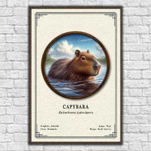 Póster Serie de Zoología de Capybara