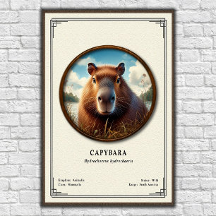 Póster Serie de Zoología de Capybara