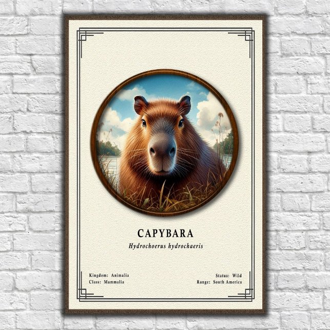 Póster Serie de Zoología de Capybara (Subido por el creador)