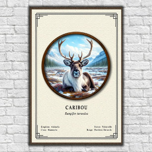 Póster Serie de Zoología de Caribú