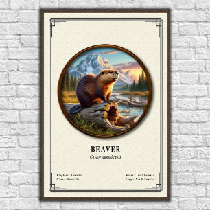 Póster Serie de Zoología de Castores