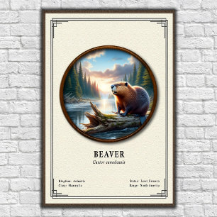 Póster Serie de Zoología de Castores