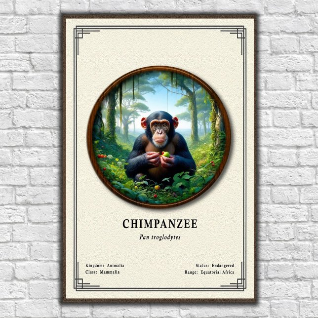 Póster Serie de Zoología de Chimpancés (Subido por el creador)