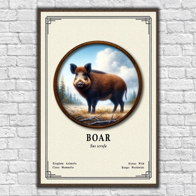 Póster Serie de Zoología de Jabalí (Subido por el creador)