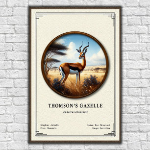 Póster Serie de Zoología de la Gacela de Thomson