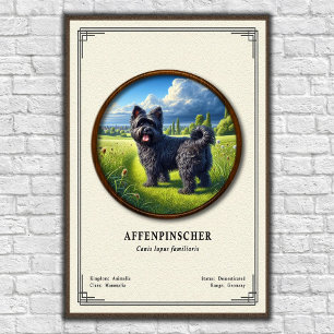 Póster Serie de Zoología del Affenpinscher