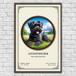Póster Serie de Zoología del Affenpinscher