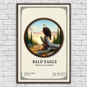 Póster Serie de Zoología del Águila Calva