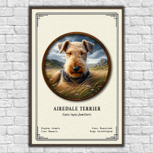 Póster Serie de Zoología del Airedale Terrier