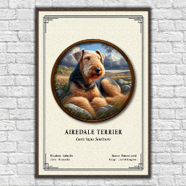 Póster Serie de Zoología del Airedale Terrier