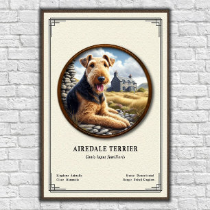 Póster Serie de Zoología del Airedale Terrier