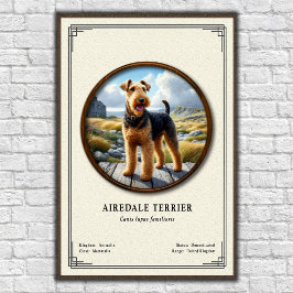 Póster Serie de Zoología del Airedale Terrier