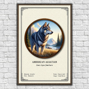 Póster Serie de Zoología del Alsaiano Americano