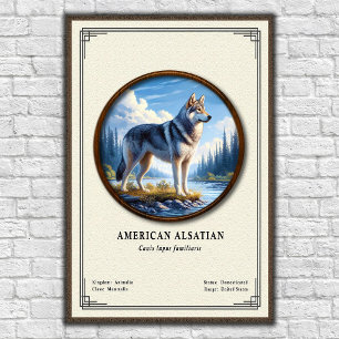 Póster Serie de Zoología del Alsaiano Americano