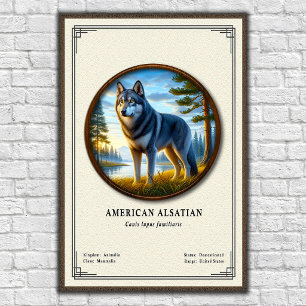 Póster Serie de Zoología del Alsaiano Americano