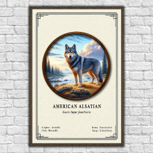 Póster Serie de Zoología del Alsaiano Americano