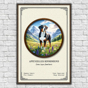 Póster Serie de Zoología del Appenzeller Sennenhund