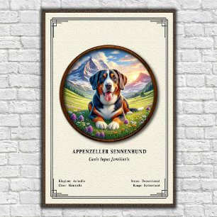 Póster Serie de Zoología del Appenzeller Sennenhund