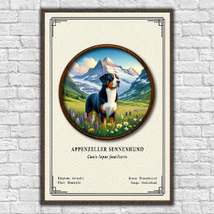 Póster Serie de Zoología del Appenzeller Sennenhund