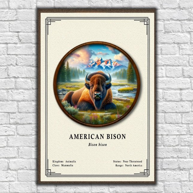Póster Serie de Zoología del Bisonte Americano (Subido por el creador)