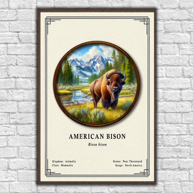 Póster Serie de Zoología del Bisonte Americano (Subido por el creador)