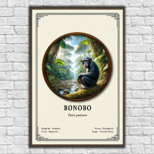 Póster Serie de Zoología del Bonobo