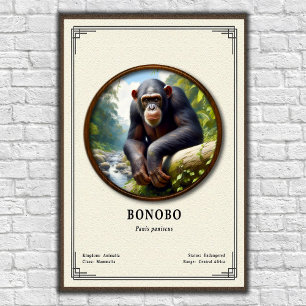 Póster Serie de Zoología del Bonobo