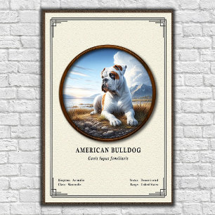 Póster Serie de Zoología del Bulldog Americano