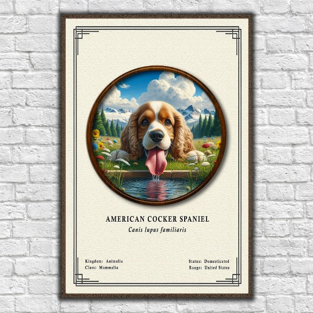 Póster Serie de Zoología del Cocker Spaniel Americano (Subido por el creador)
