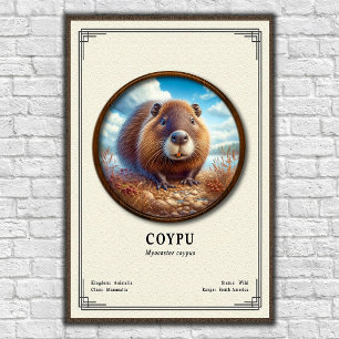 Póster Serie de Zoología del Coypu