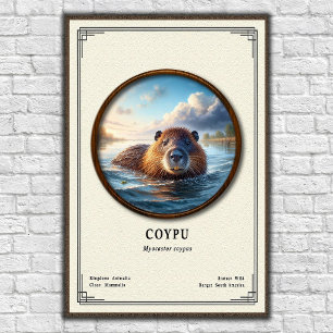Póster Serie de Zoología del Coypu