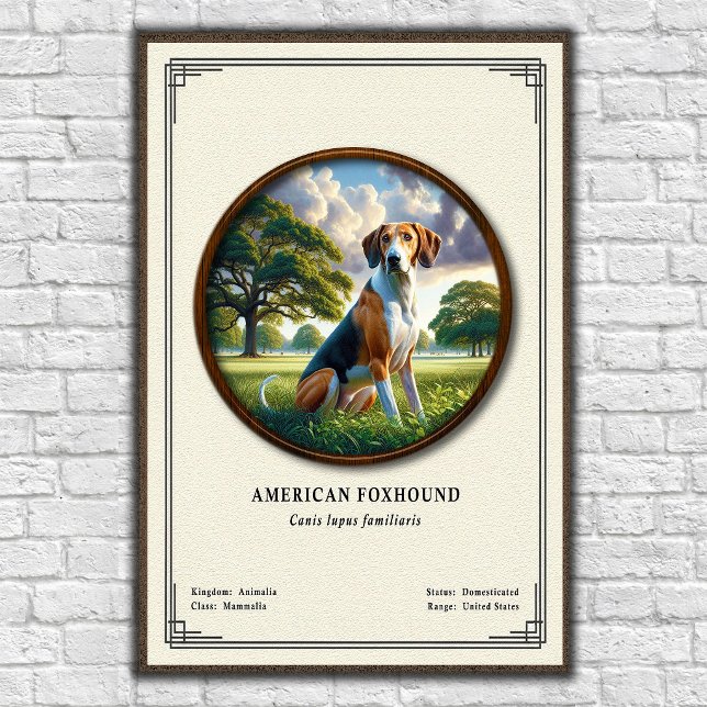 Póster Serie de Zoología del Foxhound Americano (Subido por el creador)