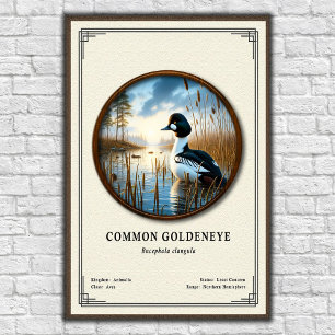Póster Serie de Zoología del Goldeneye Común