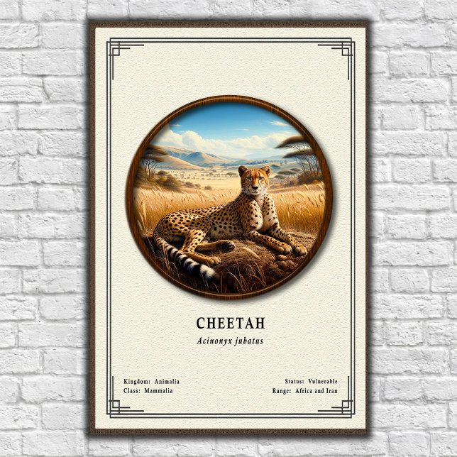 Póster Serie de Zoología del Guepardo (Subido por el creador)