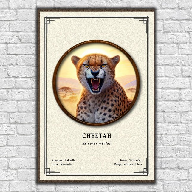 Póster Serie de Zoología del Guepardo (Subido por el creador)