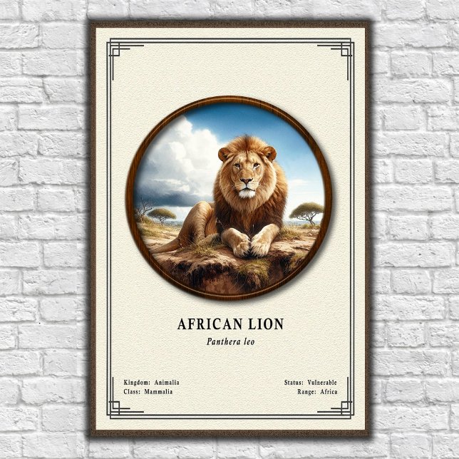 Póster Serie de Zoología del León Africano (Subido por el creador)