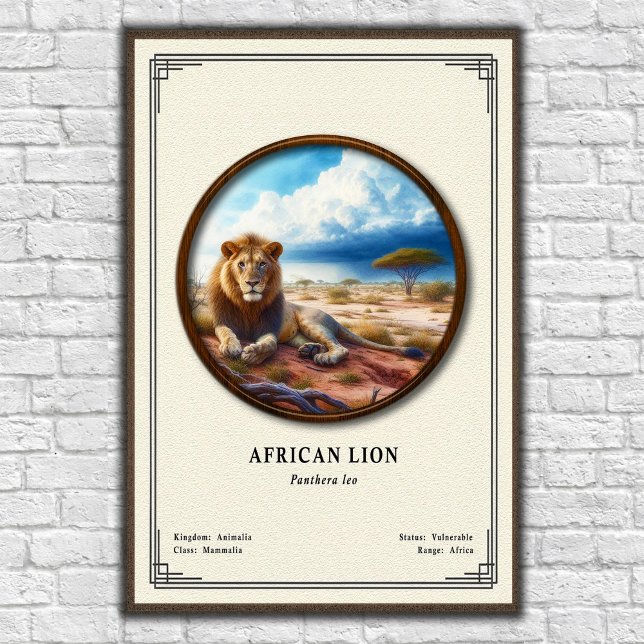 Póster Serie de Zoología del León Africano (Subido por el creador)